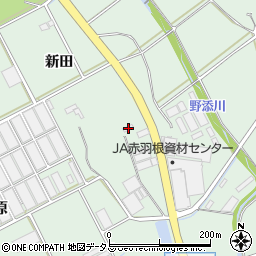 愛知県田原市赤羽根町（新田）周辺の地図