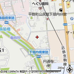 奈良県生駒郡平群町下垣内周辺の地図