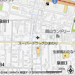 はなまるうどん岡山泉田店周辺の地図
