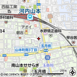 八尾山本郵便局周辺の地図