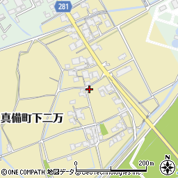 岡山県倉敷市真備町下二万2077-3周辺の地図