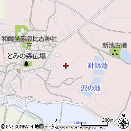奈良県天理市和爾町周辺の地図