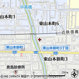 大阪府八尾市東山本新町3丁目1周辺の地図