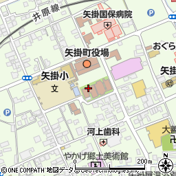 矢掛町　老人福祉センター周辺の地図