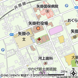 矢掛町役場　老人福祉センター周辺の地図