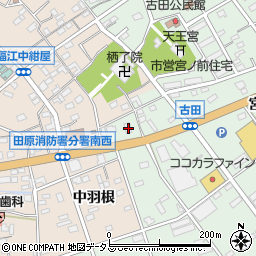 愛知県田原市古田町エゲノ前172周辺の地図