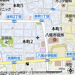 ＧＳパーク八尾本町二丁目駐車場周辺の地図