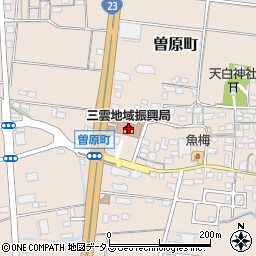 松阪市三雲地域振興局周辺の地図