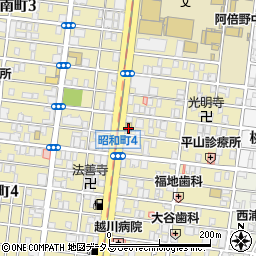 ファミリーマート阿倍野昭和町店周辺の地図