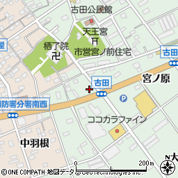 愛知県田原市古田町エゲノ前156-2周辺の地図
