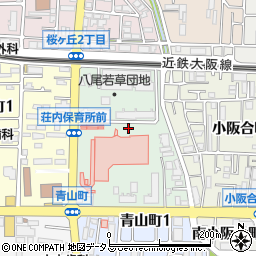 大阪府八尾市若草町周辺の地図