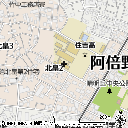 大阪府立住吉高等学校周辺の地図