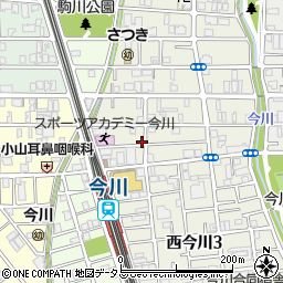 リパーク今川駅前駐車場周辺の地図