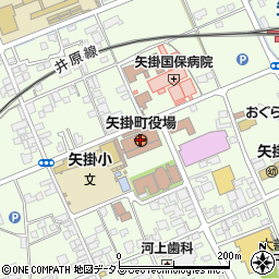 矢掛町役場　企画財政課周辺の地図