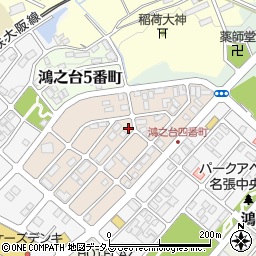 三重県名張市鴻之台４番町周辺の地図