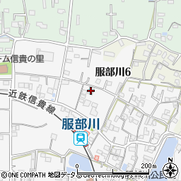 服部川コーポ周辺の地図