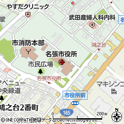 三重県名張市周辺の地図