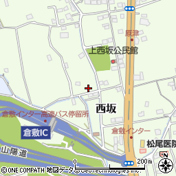 岡山県倉敷市西坂周辺の地図