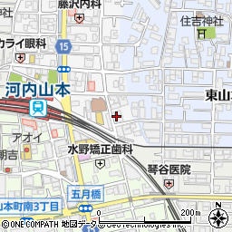 セブンイレブン河内山本駅東店周辺の地図