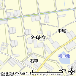 愛知県田原市高松町タイトウ周辺の地図