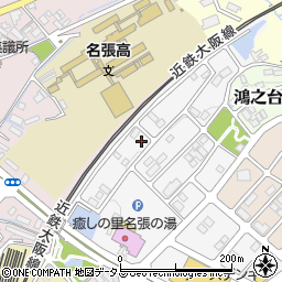 三重県名張市希央台２番町16周辺の地図