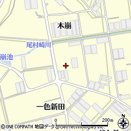愛知県田原市高松町（木崩）周辺の地図