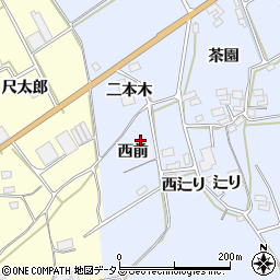 愛知県田原市大草町西前周辺の地図