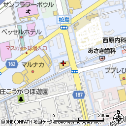 西日本三菱中庄店周辺の地図
