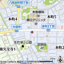 関西みらい銀行八尾支店 ＡＴＭ周辺の地図