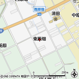 愛知県田原市折立町東原畑周辺の地図