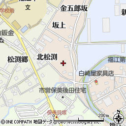 愛知県田原市福江町金五郎坂周辺の地図