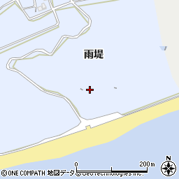 愛知県田原市大草町雨堤周辺の地図