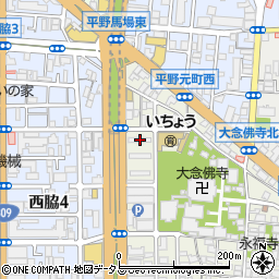 大阪市営平野第２住宅周辺の地図