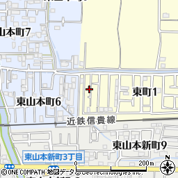 大阪府八尾市東町1丁目180周辺の地図