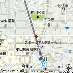 北田辺高架下1号駐車場B周辺の地図