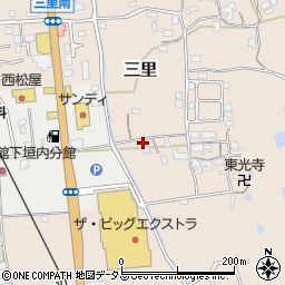 奈良県生駒郡平群町三里284周辺の地図