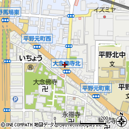 吉野家 平野店周辺の地図