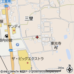 奈良県生駒郡平群町三里341周辺の地図