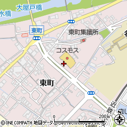 三重県名張市東町周辺の地図