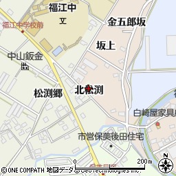 愛知県田原市中山町北松渕16周辺の地図