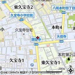 丸亀製麺八尾久宝寺店周辺の地図