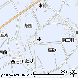 愛知県田原市大草町高砂周辺の地図