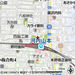 八尾警察署山本交番周辺の地図