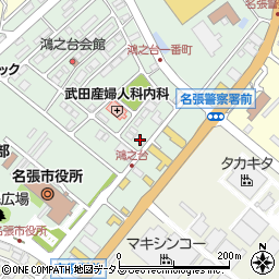 三重県名張市鴻之台１番町161周辺の地図