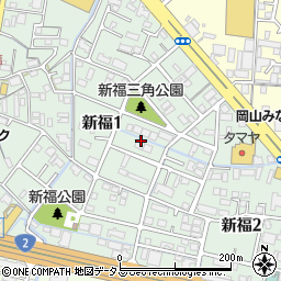 岡山県岡山市南区新福周辺の地図