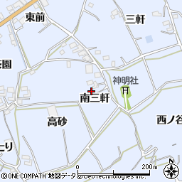 愛知県田原市大草町（南三軒）周辺の地図
