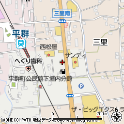 ガスト奈良平群店周辺の地図