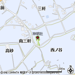 神明社周辺の地図