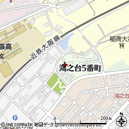 三重県名張市鴻之台５番町19周辺の地図