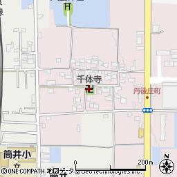 千体寺周辺の地図